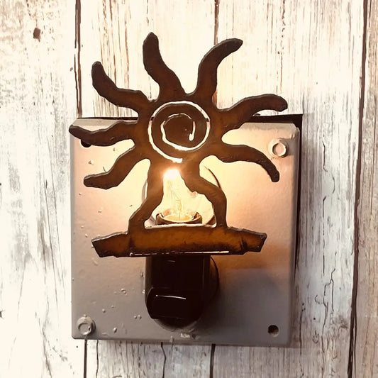 Sun Southwest Image Night Light Rustic Metal Desert Gift