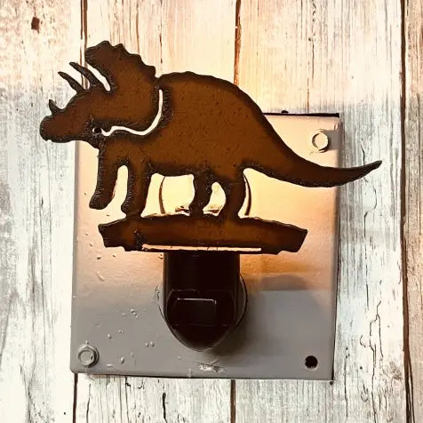 Triceratops Dinosaur Rustic Image Nightlight