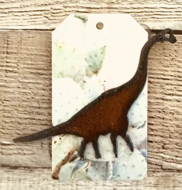 Brachiosaurus Dinosaur Hat Pin Rustic Metal Hat Bar Gift Usa