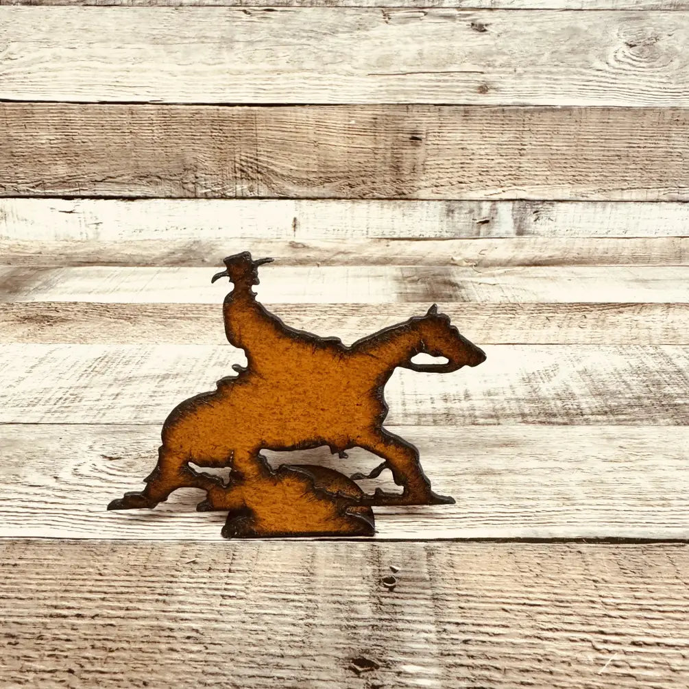 Reining Horse Rustic Rodeo Doodad Standing Figurine