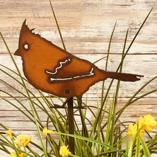 Cardinal Bird Garden Stake
