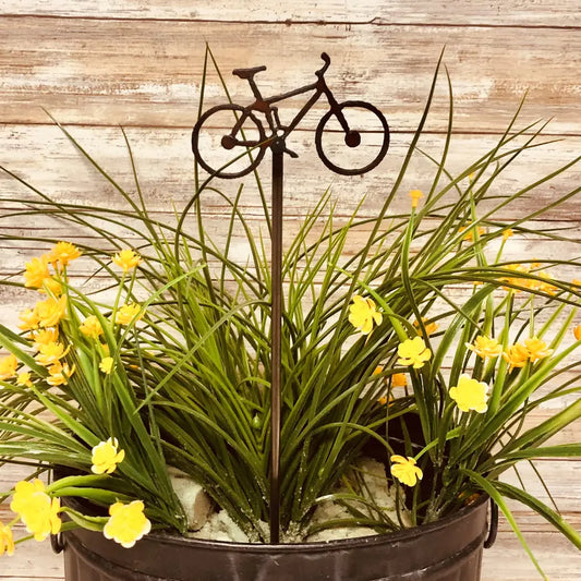 Mountain Bicycle Outdoor Plant Stake
