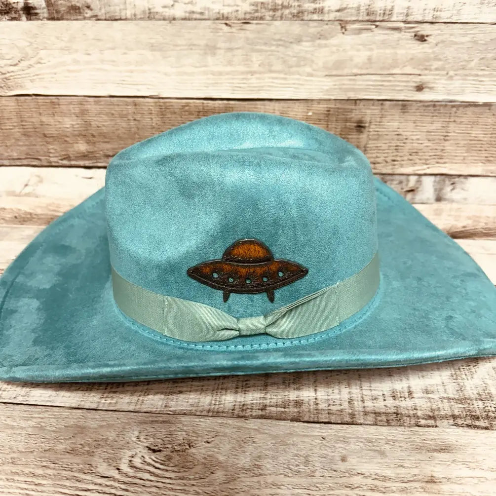 Flying Saucer rustic Metal Hat Pin Hat Bar Gift Usa Made