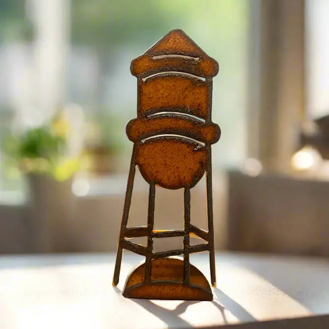 Water Tower Rustic Farm Style Doodad Tabletop Gift