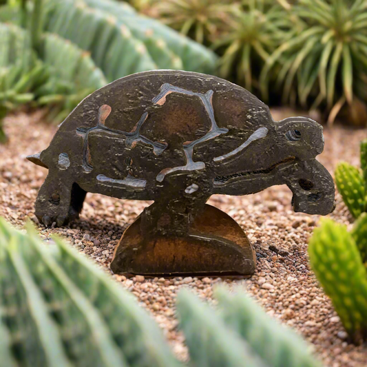 Desert Tortoise ADD ON Rustic Metal Tabletop Figurine