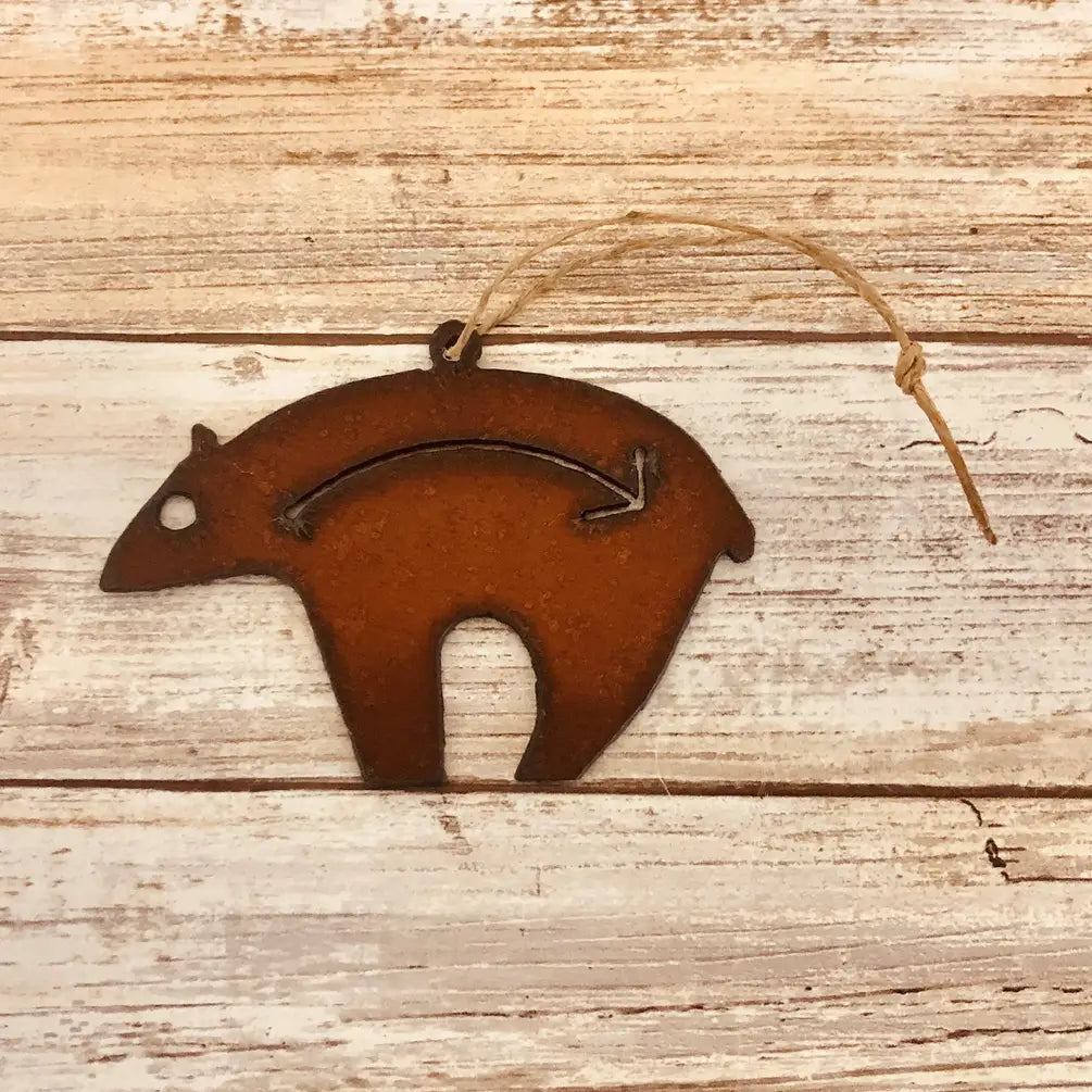 "Spirit Animal" Bear with Arrow Southwest Ornament