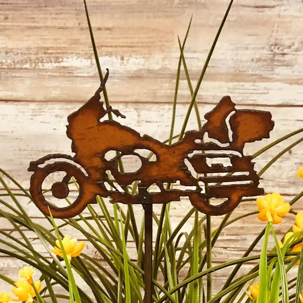 Full Dress Harley Motorcycle Garden Plant Stake