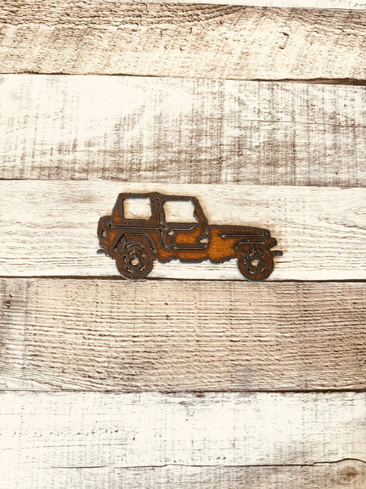 Jeep Magnet Rustic Metal Jeep Lover Gift Made in USA