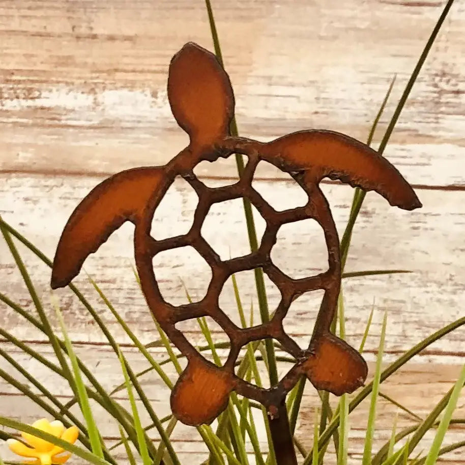 Sea Turtle Nautical Garden Plant Stake