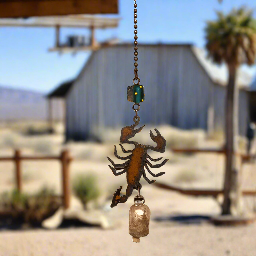 Scorpion Rustic Metal Garden Chime bell Nana Bell