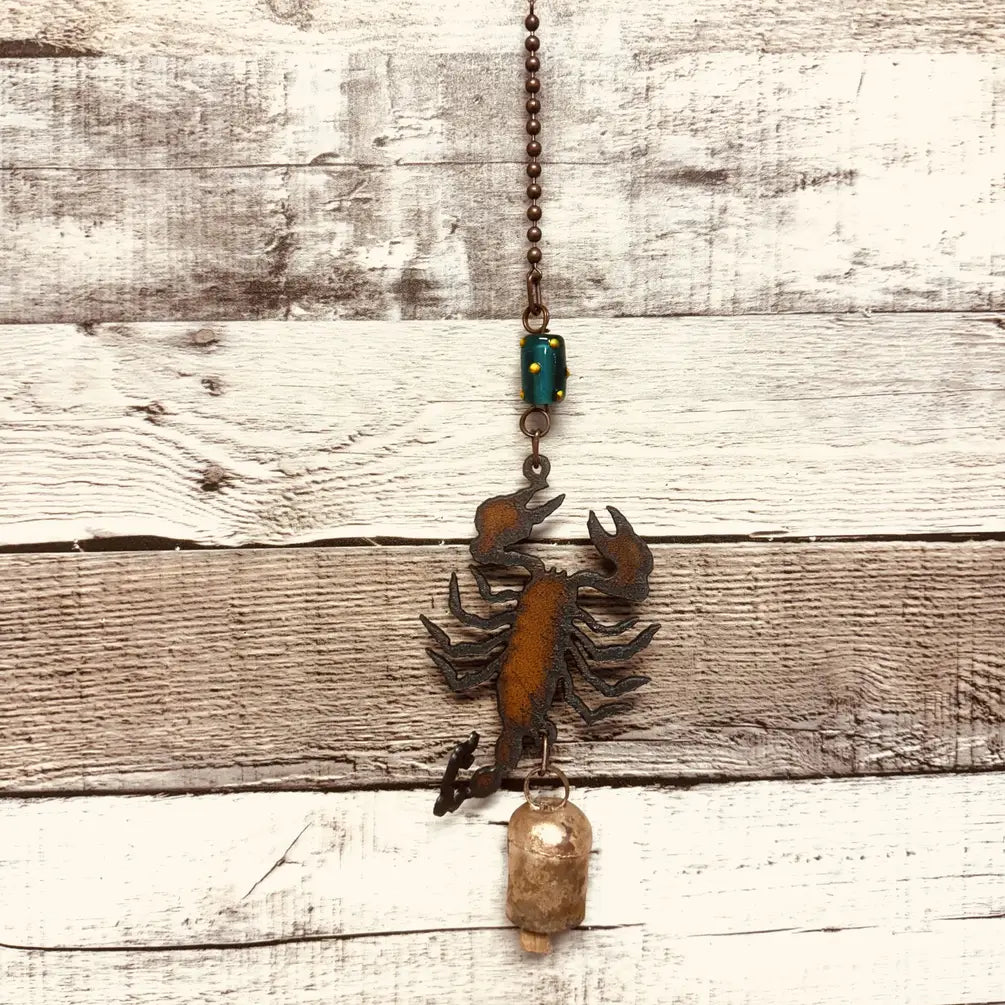 Scorpion Rustic Metal Garden Chime bell Nana Bell