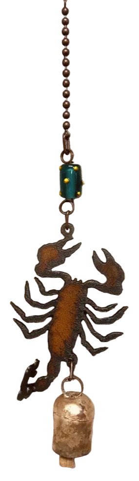 Scorpion Rustic Metal Garden Chime bell Nana Bell
