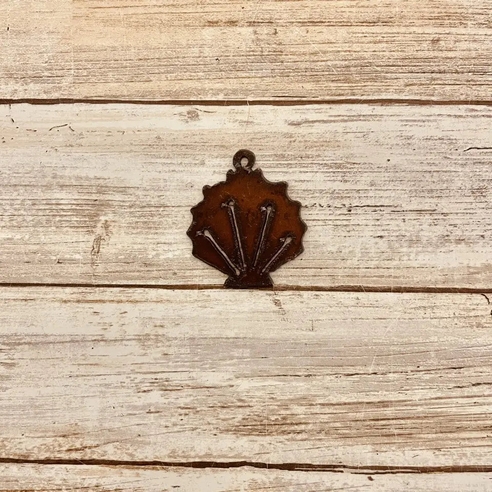 Seashell Charm Sea Life Rustic Nautical Metal DIY