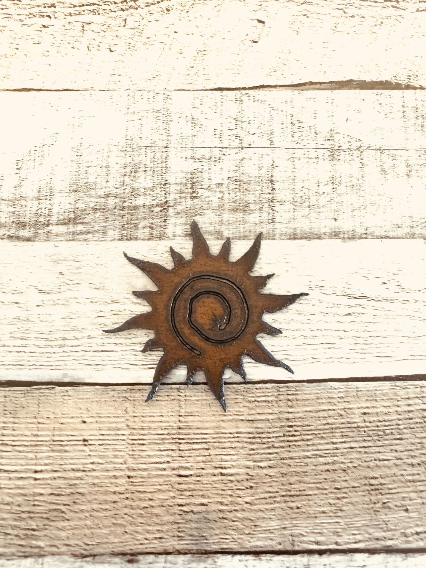 Pointy Sun Rustic Metal Magnet Southwest Desert Gift