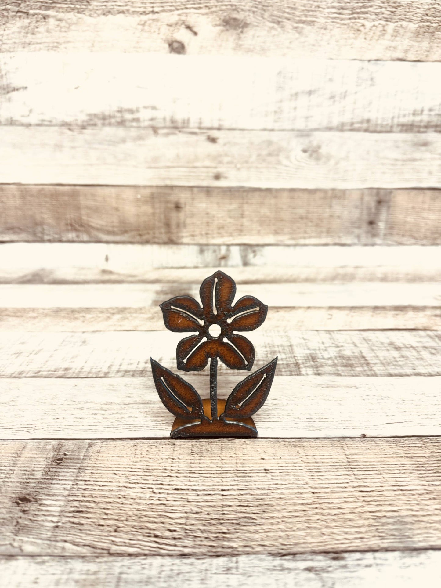 Flower Avery Rustic Metal Garden Doodad Standing Figurine
