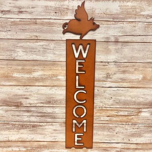Flying Pig Vertical Welcome