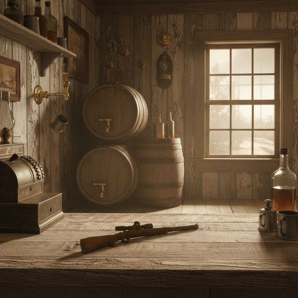 Hunting Rifle Rustic Metal Lodge Sportsman Ornament