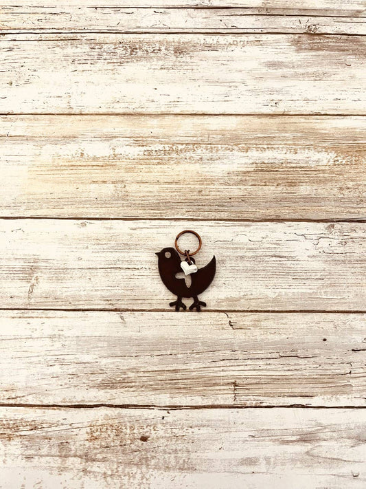 Cute Bird with Feet Key Chain