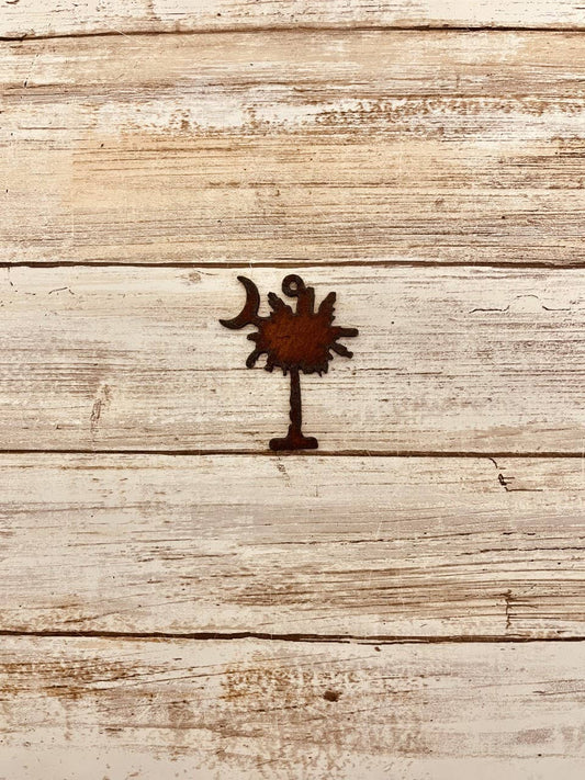 Palmetto Crescent Moon Charm Pendant South Carolina DIY