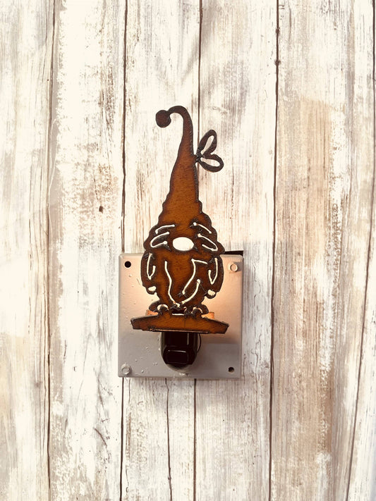 Gnome with Butterfly Rustic Home Decor Night Light Image