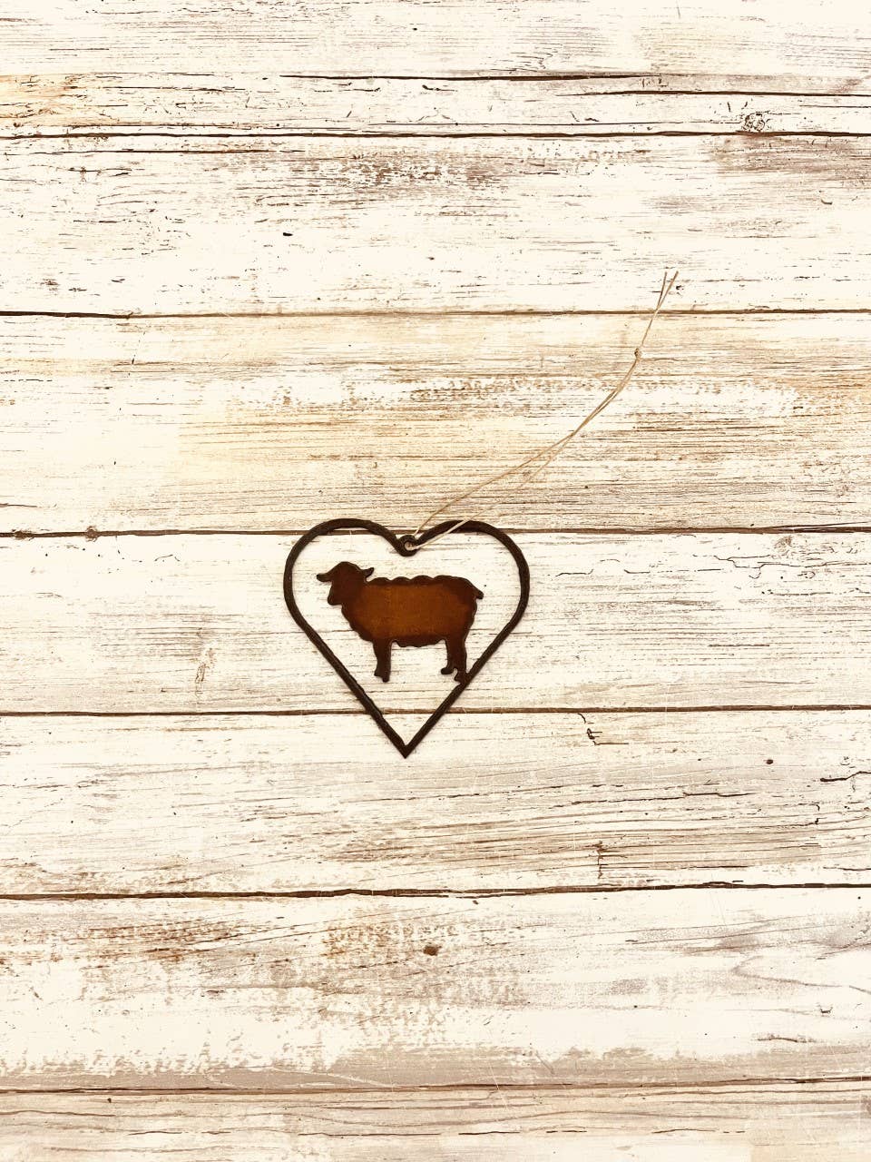 Heart Outline with Sheep Ornament 4H Gift
