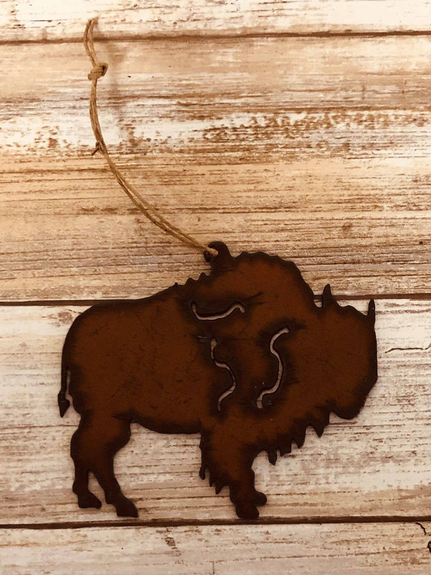 Buffalo  Lodge Bison Rustic Ornament