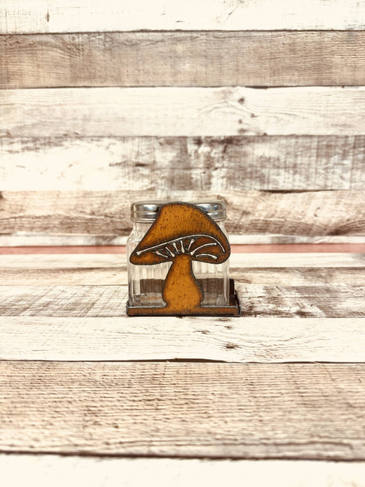 Mushroom #1 Salt N Pepper Shaker Set Hippe Metal Gift Fungi