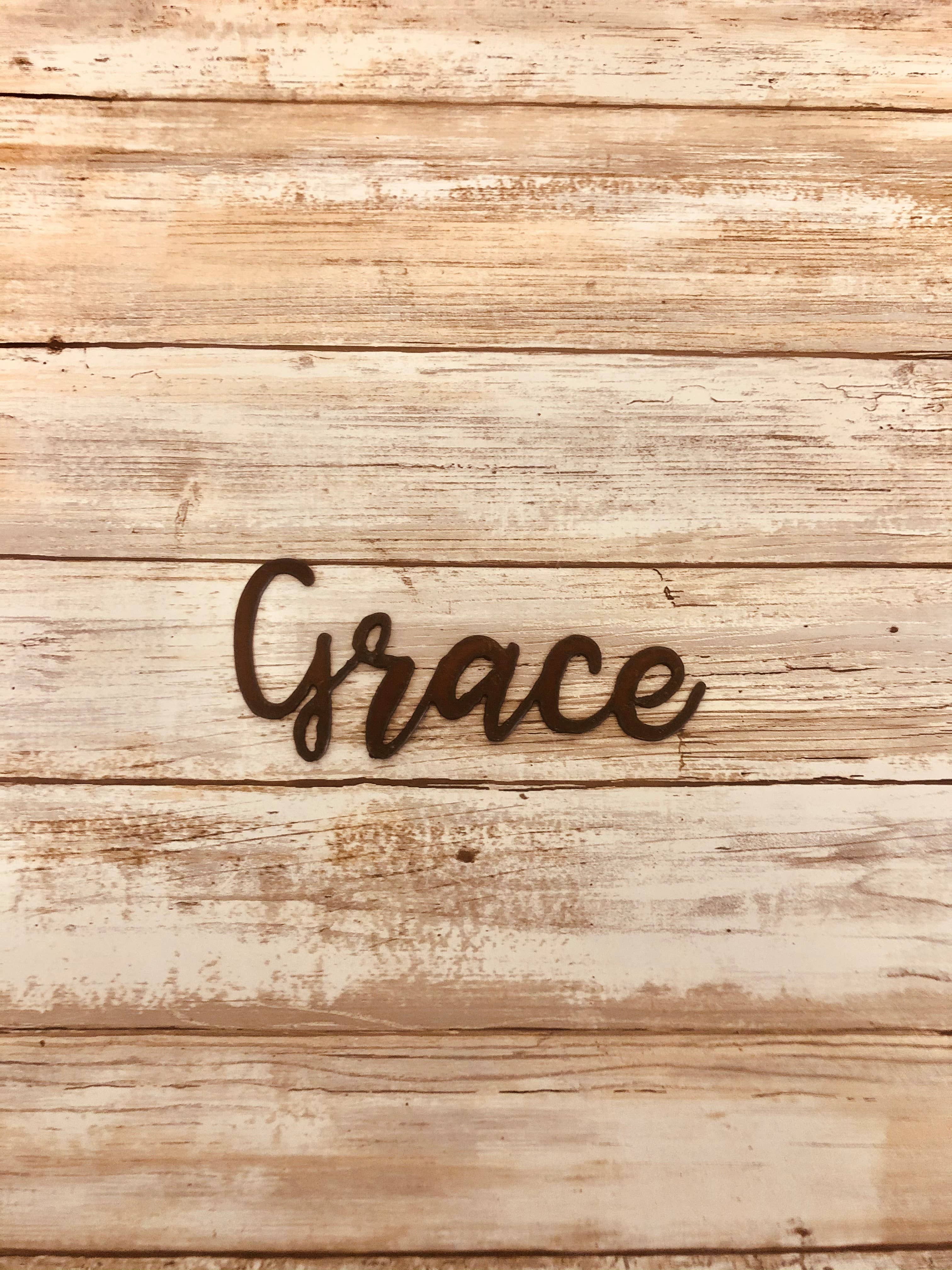 Grace Cursive Word Magnet – Universal Ironworks USA