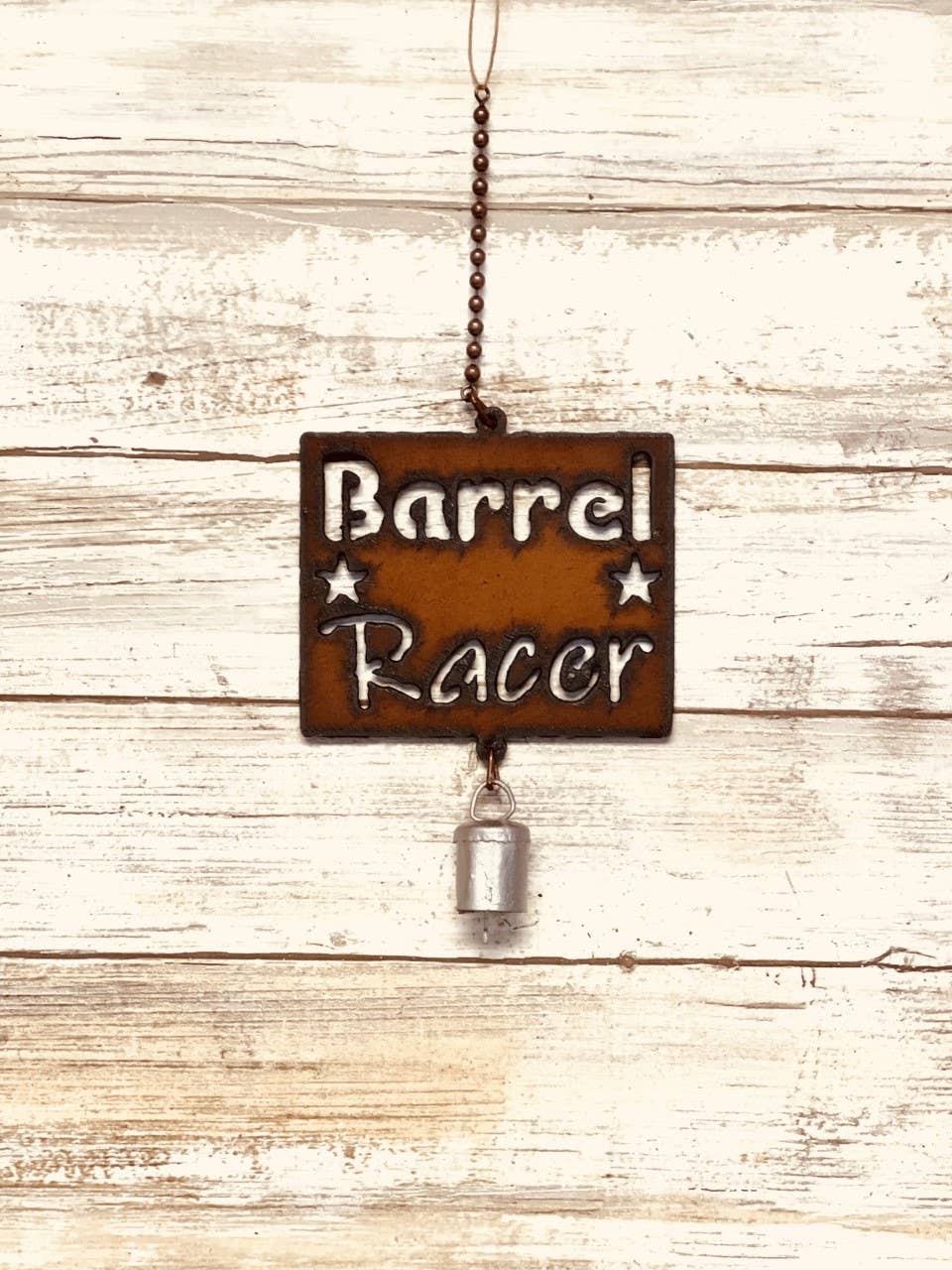 Barrel Racer Bell Rustic Rodeo Garden Chime