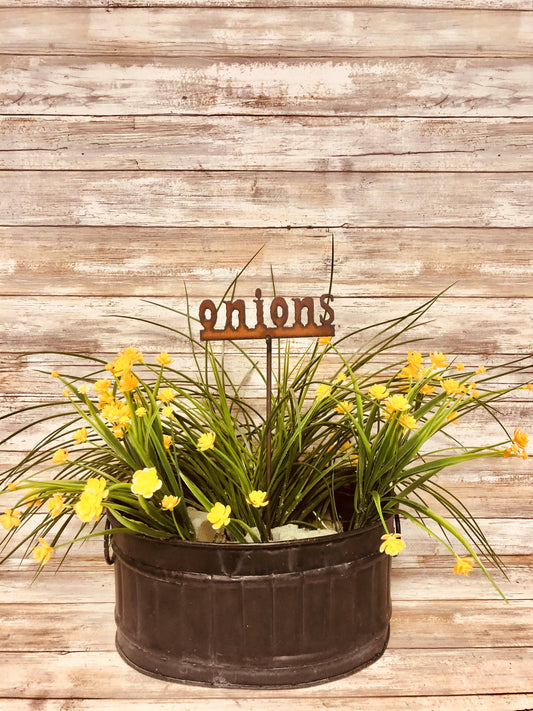 Onions Vegetable Garden Marker Plant Stake