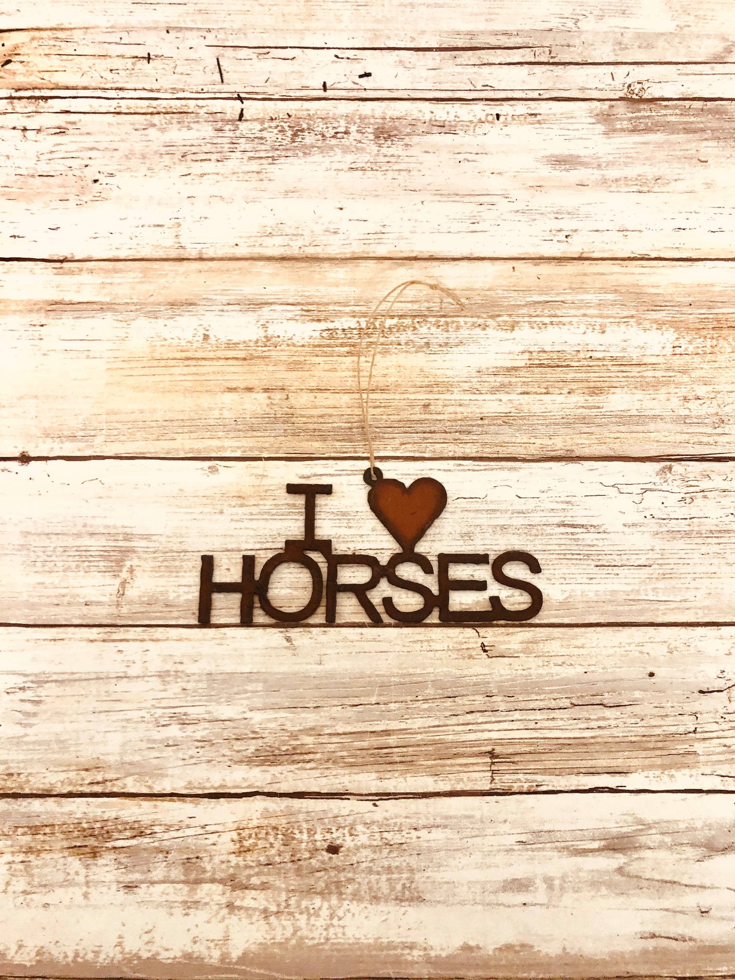 I Heart Horses Western Ornament