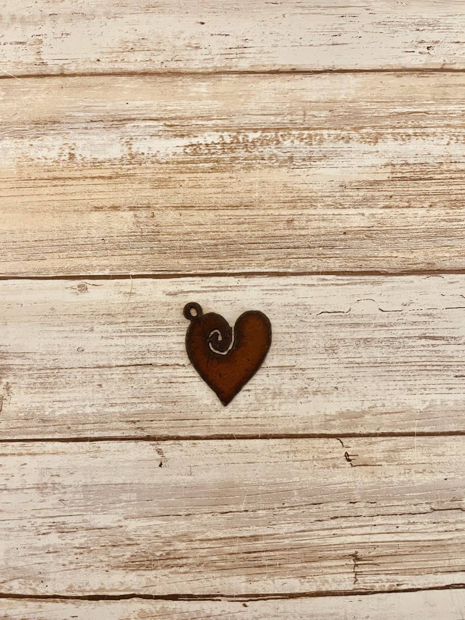 Heart with Swirl Valentine Charm Rustic Pendant DIY