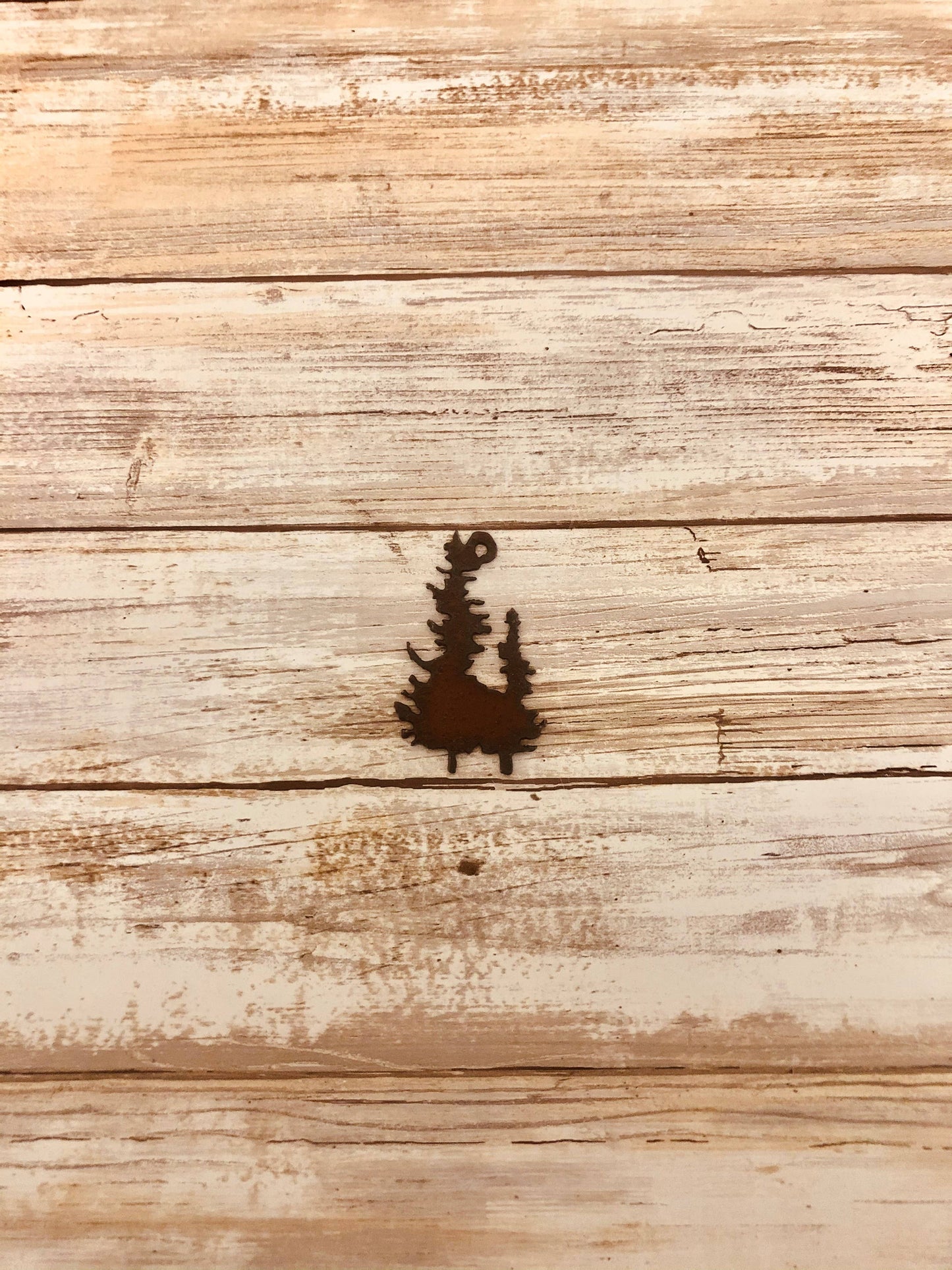 Double Pine Tree Charm Lodge Pendant