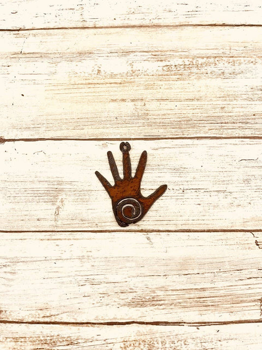 Hand with Swirl Southwest Charm Pendant