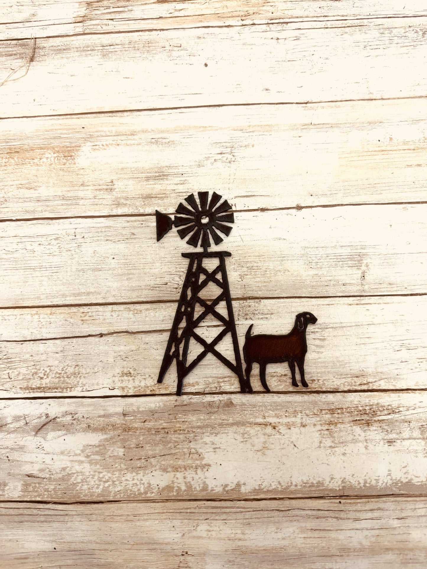 Goat and Windmill Rustic Farmhouse Magnet Rustic Gift