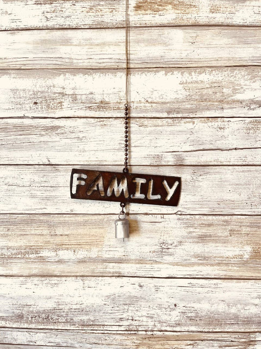 Family Word Bell Garden Chime