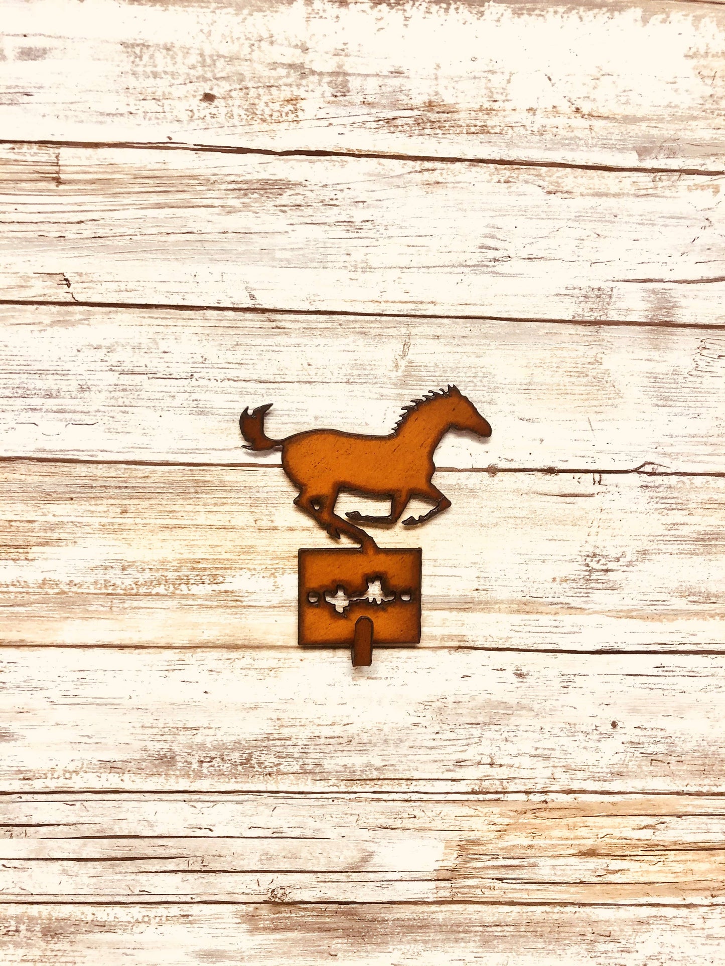 Horse Western Rodeo Single Key Hook Rustic Home Decor