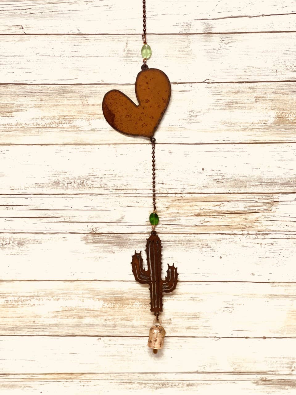 Heart and Emporium Cactus Double Bell Garden Chime