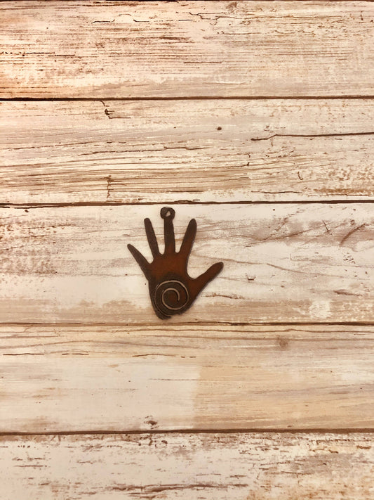 Hand with Swirl Southwest Pendant Charm