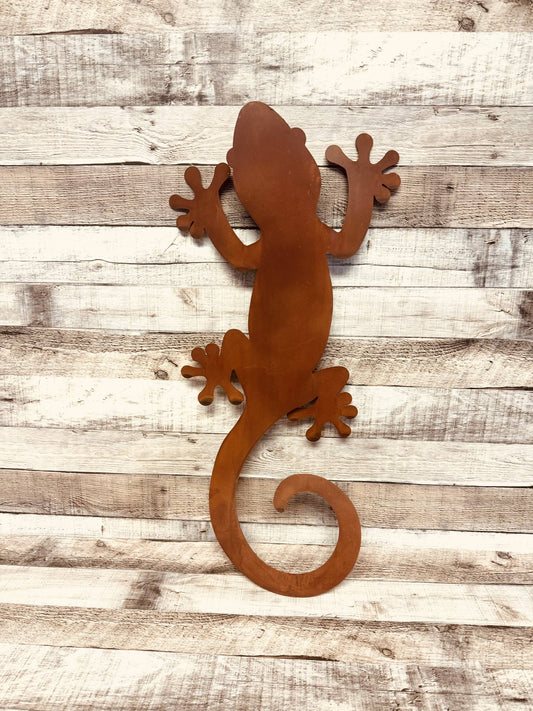 Lizard Gecko Wall Art 3D Rusty Metal Nautical SEA Desert Art