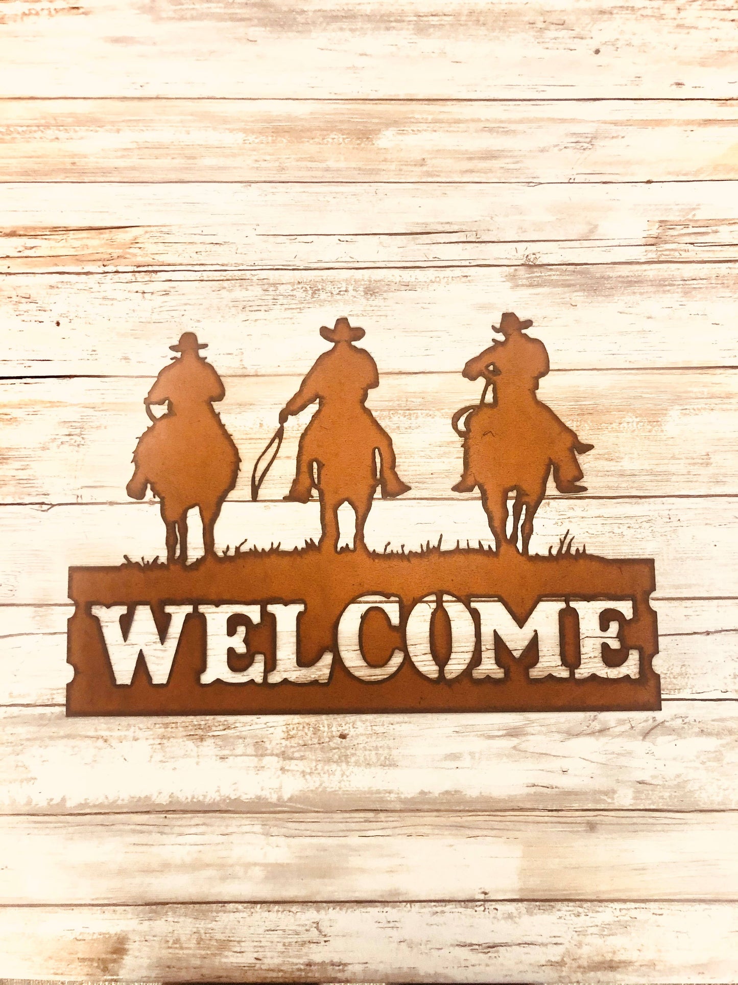 Outlaw Cowboys Horizontal Welcome Sign