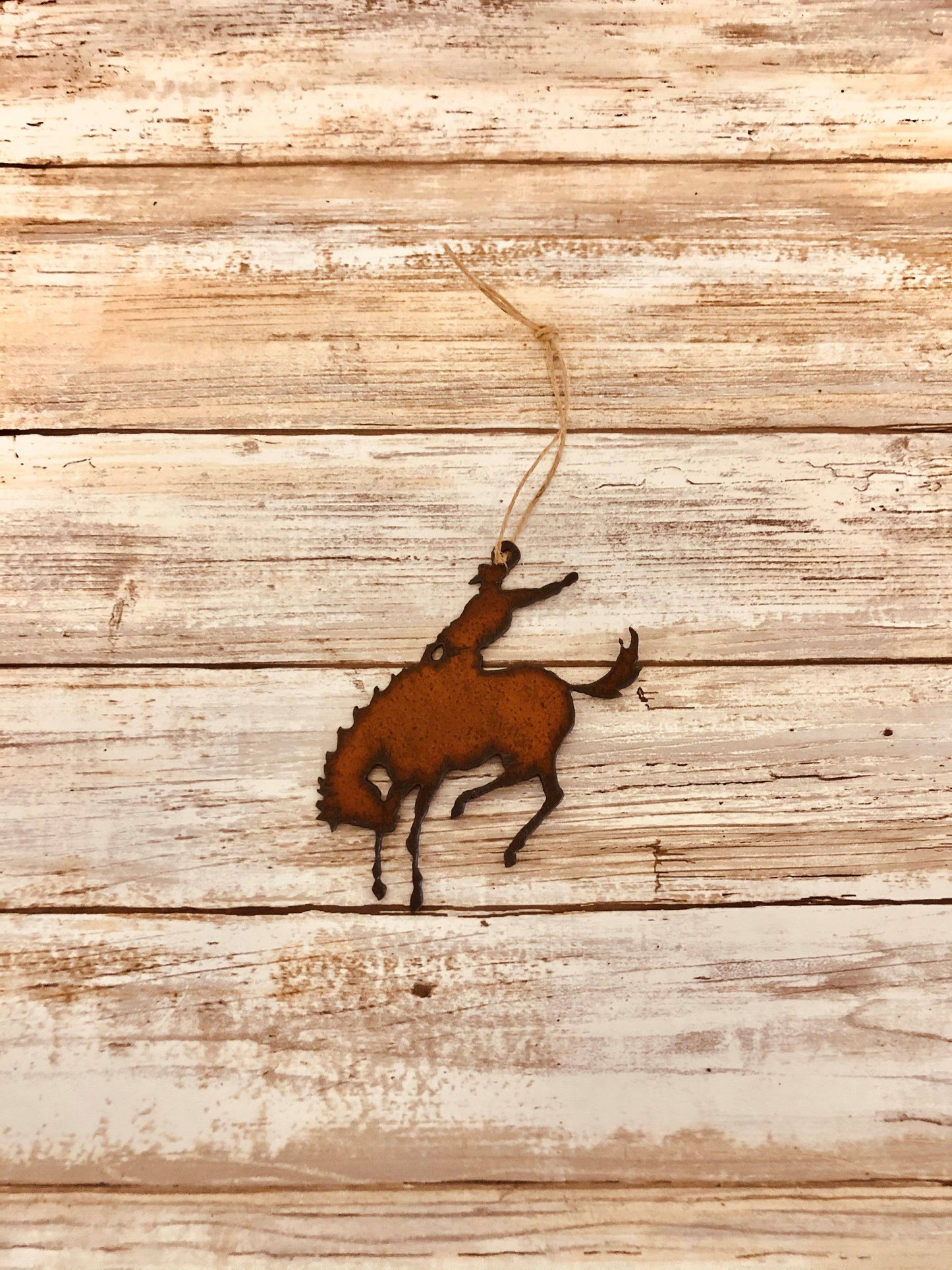 Bronc Rider Western Rodeo Rustic Ornament