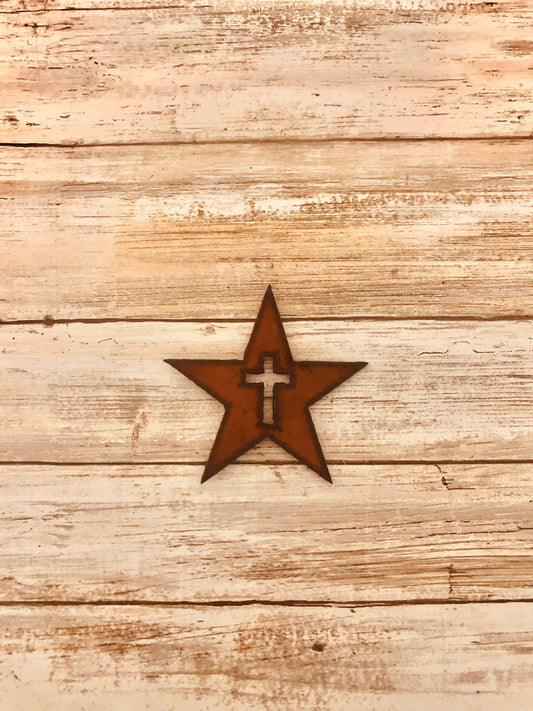 Star with Cross Western Magnet