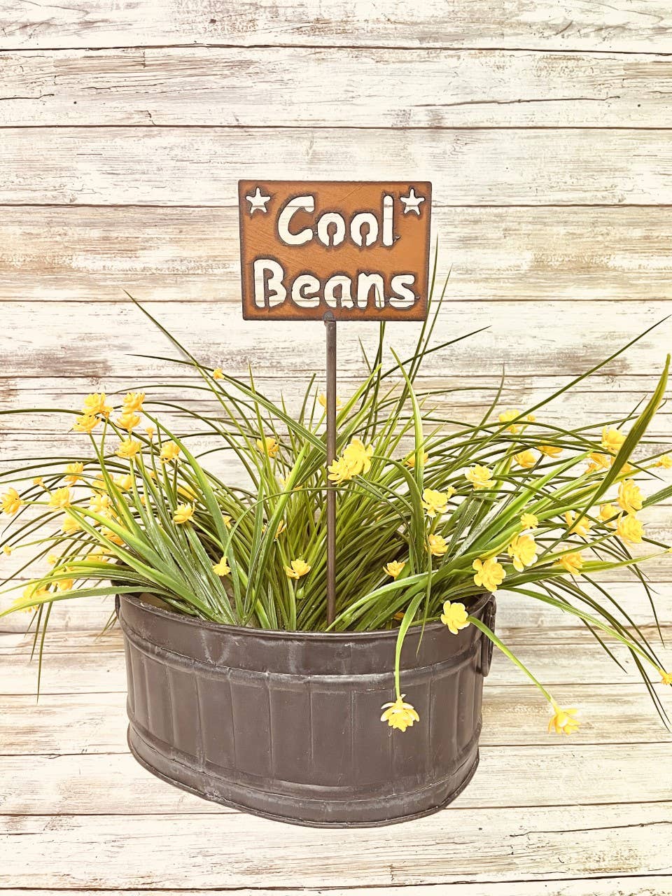 Cool Beans Plant Stake Plaque Garden