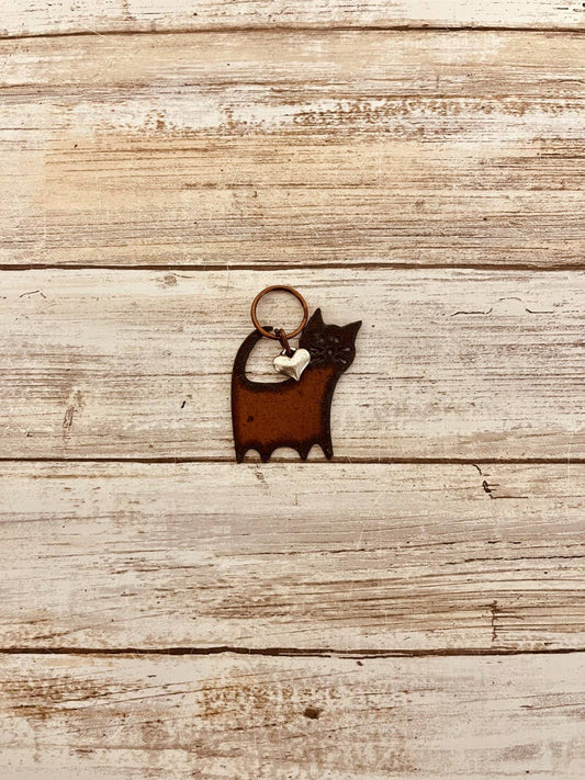 Comic Cat Kitty Pet Key Chain