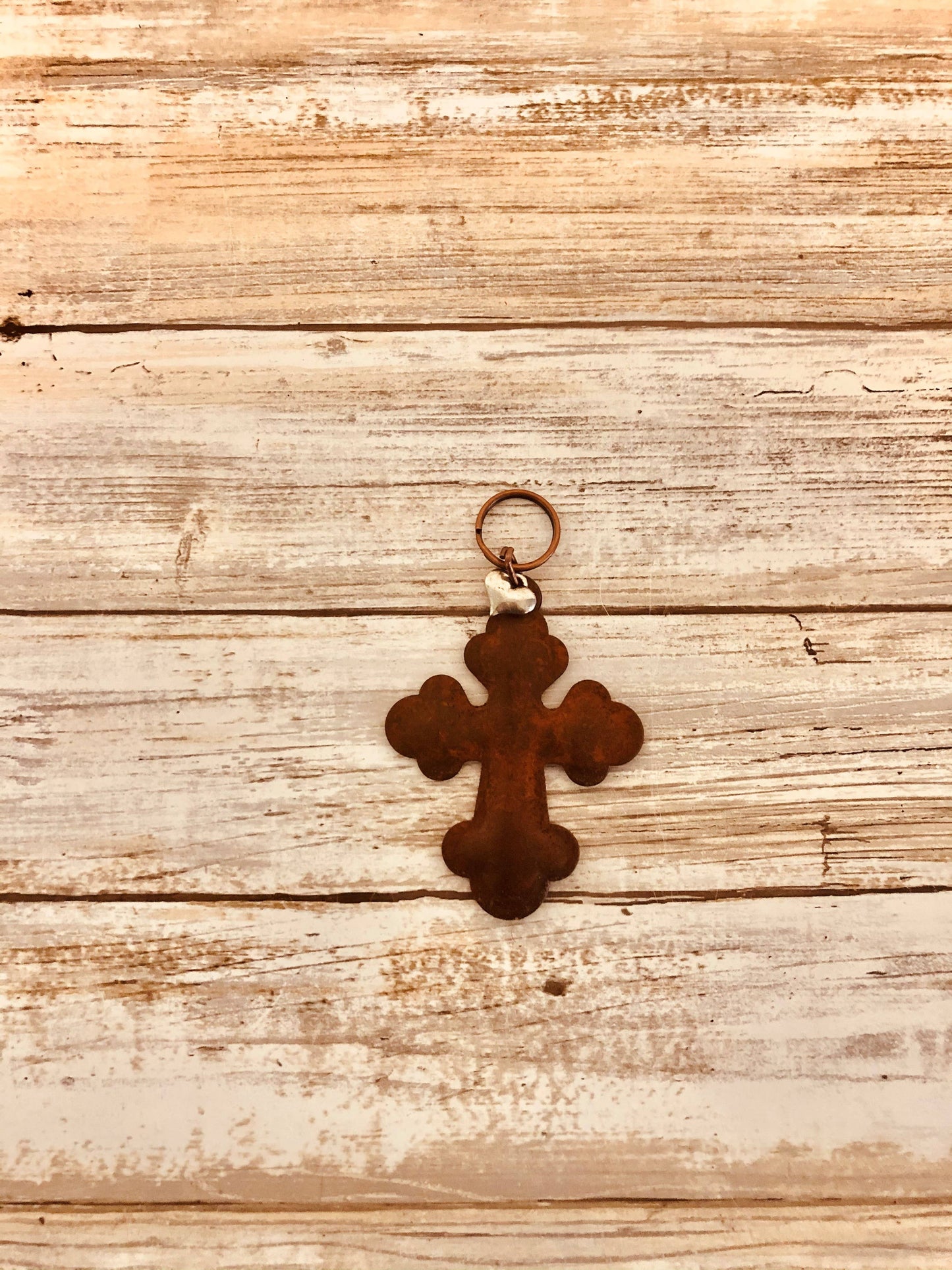 Chubby Cross Puffy Christian Religious Faith Keychain