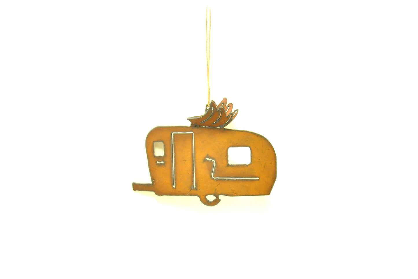 Camper Trailer flying Whimsical Rustic Mobile