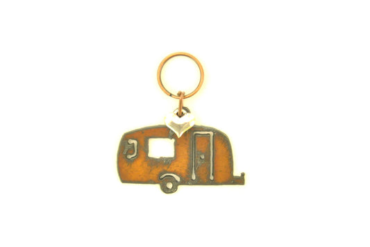 Camper Trailer KOA Keychain