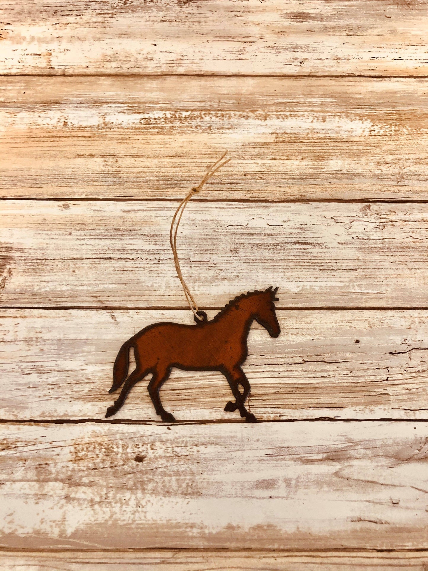 Horse Trotting Western rustic Ornament
