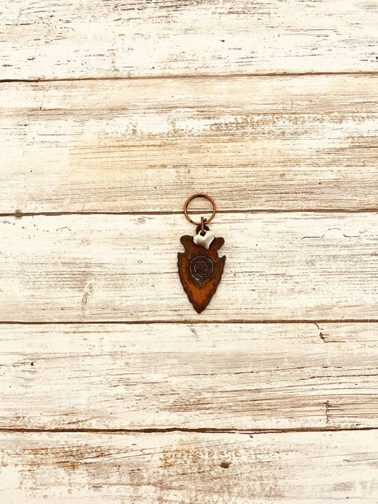 Arrowhead with Swirl Southwestern Native Key Chain